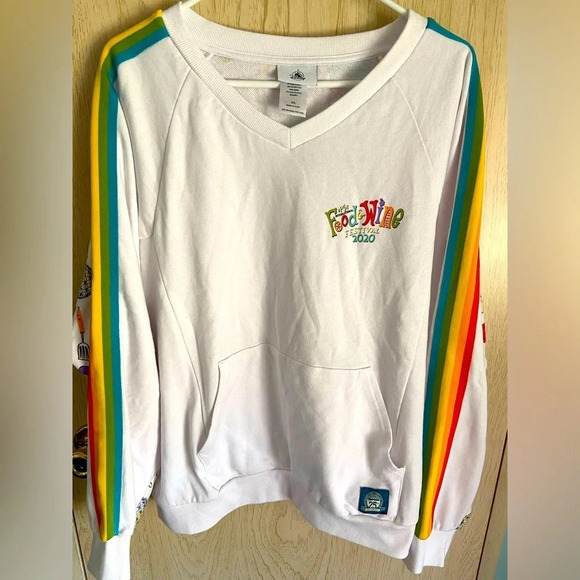 Disney Epcot Food & Wine Festival Figment Rainbow Sweatshirt Sz XXL - Picture 1 of 8